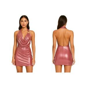 REVOLVE SUPERDOWN Cordilla Halter Mini Dress – Size M